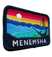 Custom Embroidered "Menemsha" Scenic Landscape Patch (Display Sample)-Left Side