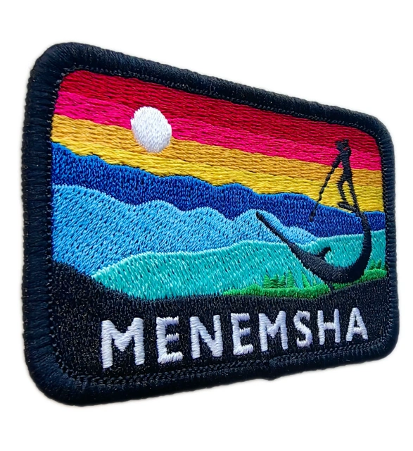 Custom Embroidered "Menemsha" Scenic Landscape Patch (Display Sample)-Left Side