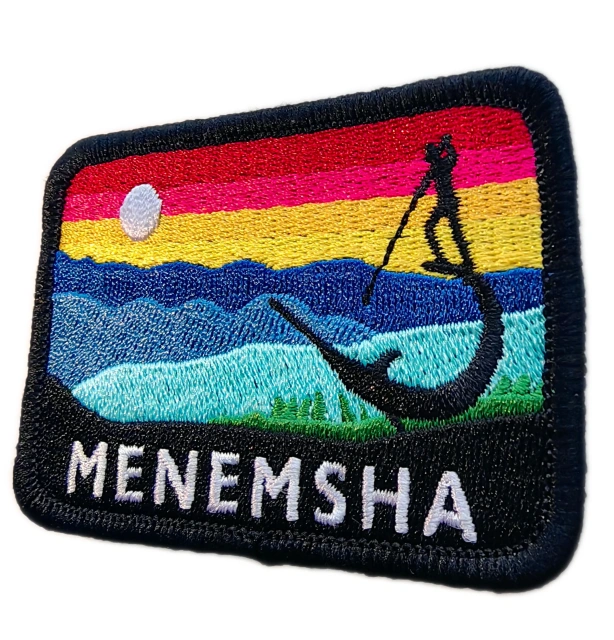 Custom Embroidered "Menemsha" Scenic Landscape Patch (Display Sample)-Right Side