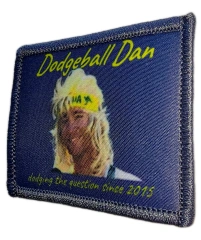 Custom Sublimated "Dodgeball Dan" Joke Patch (Display Sample)-Right Side