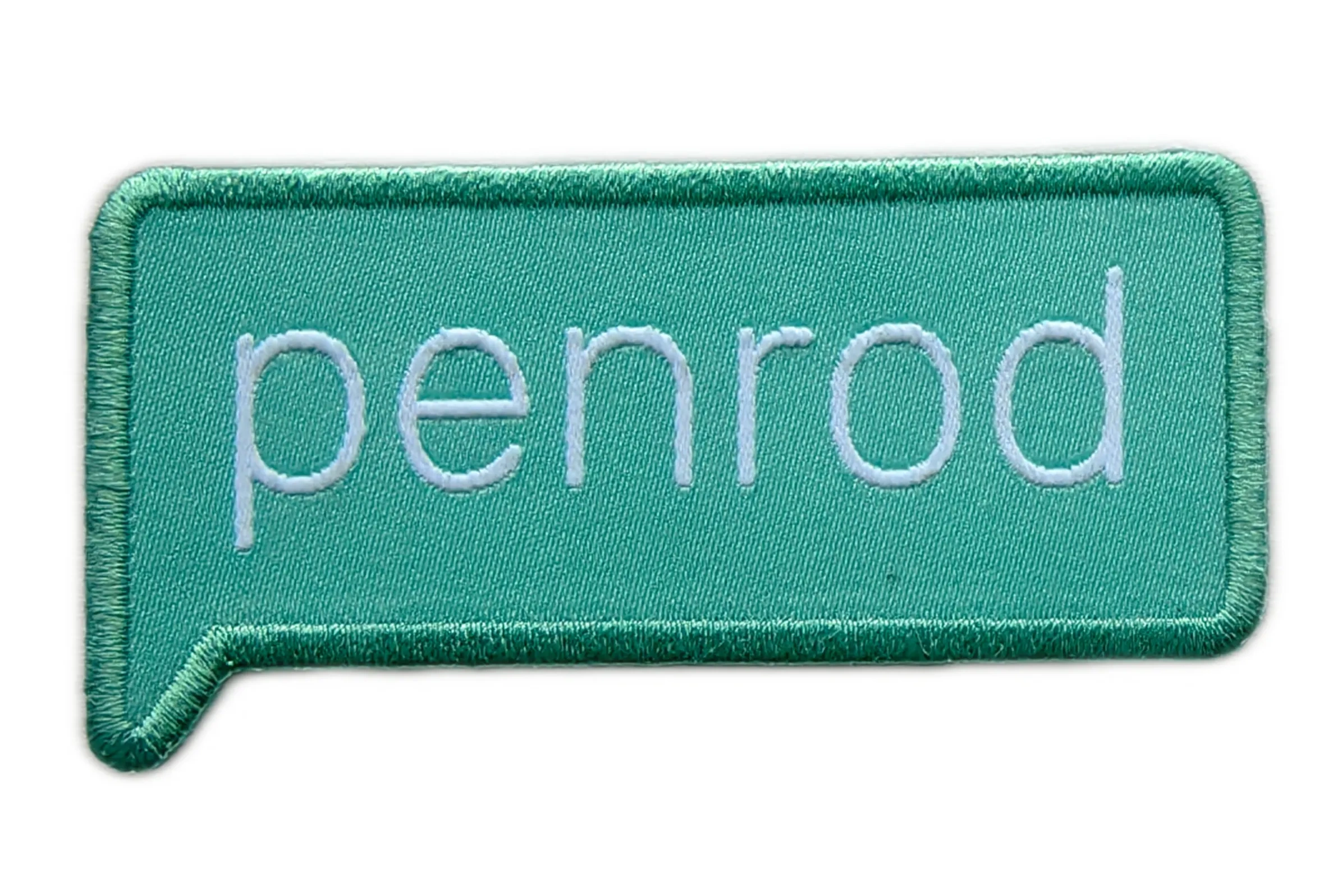 Custom Woven Patch Example: "penrod" Speech Bubble (Display Only)-Front Side
