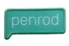 Custom Woven Patch Example: "penrod" Speech Bubble (Display Only)-Front Side