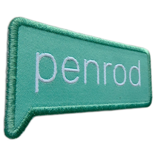 Custom Woven Patch Example: "penrod" Speech Bubble (Display Only)-Left Side