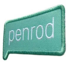 Custom Woven Patch Example: "penrod" Speech Bubble (Display Only)-Right Side