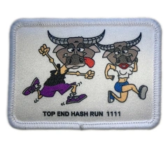 Custom Sublimated "Top End Hash Run 1111" Event Patch (Display Sample)-Front Side