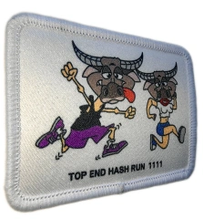 Custom Sublimated "Top End Hash Run 1111" Event Patch (Display Sample)-Left Side