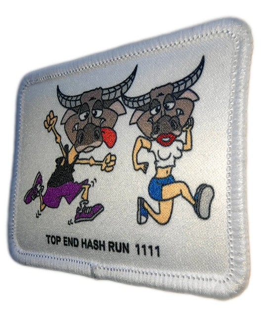 Custom Sublimated "Top End Hash Run 1111" Event Patch (Display Sample)-Right Side