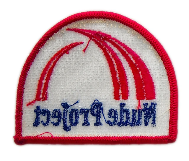 Custom Embroidered Patch Example: "Nude Project" Logo-Back Side