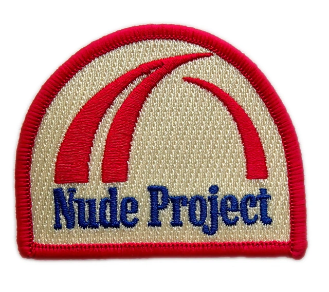 Custom Embroidered Patch Example: "Nude Project" Logo-Front Side