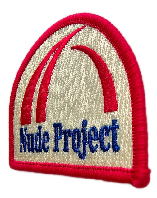 Custom Embroidered Patch Example: "Nude Project" Logo-Right Side