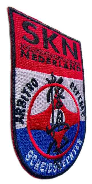 Custom Embroidered Patch Example: SKN Kyokushin Referee-Left Side
