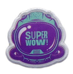 Custom Sublimated "SUPER WOW!" Text Patch-Front Side