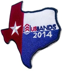 Custom Embroidered Patch Example: Texas Flag Design with Logo-Right Side