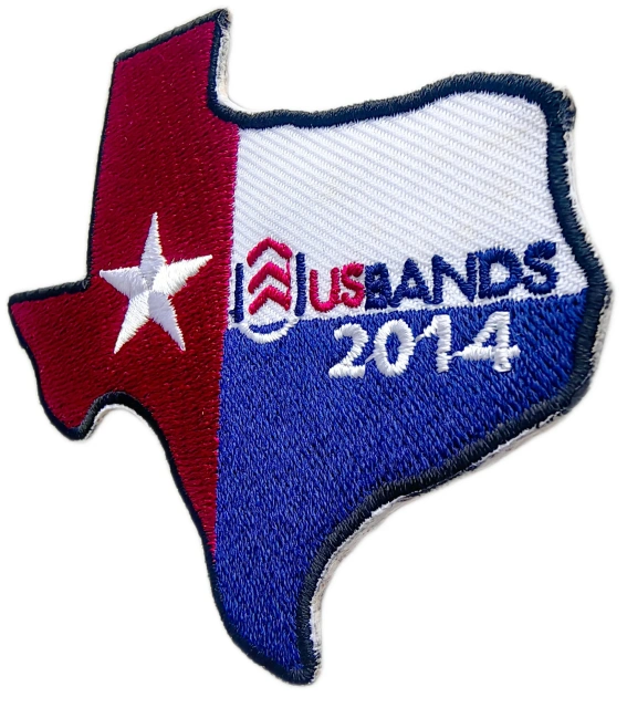 Custom Embroidered Patch Example: Texas Flag Design with Logo-Right Side