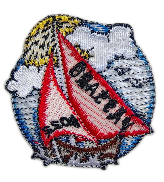 Custom Embroidered Patch Example: Sailing Boat VÄSSARÖ 2022-Back Side
