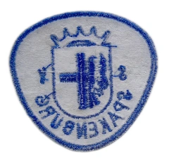 Custom Embroidered Felt Patch Example: SV Spakenburg Logo-Back Side
