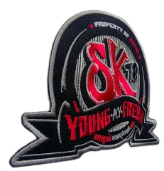 Custom Embroidered Patch Example: "SK 78 Young & Fresh" Design-Left Side