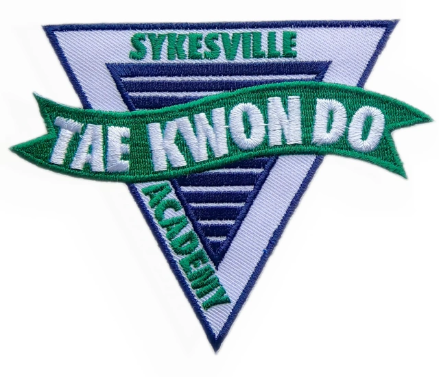 Custom Embroidered Patch Example: Sykesville Taekwondo Academy Logo-Front Side
