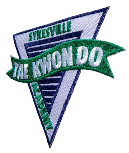 Custom Embroidered Patch Example: Sykesville Taekwondo Academy Logo-Right Side