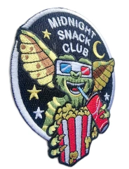 Custom Embroidered Patch Example: "Midnight Snack Club" Gremlin-Left Side