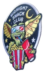 Custom Embroidered Patch Example: "Midnight Snack Club" Gremlin-Right Side