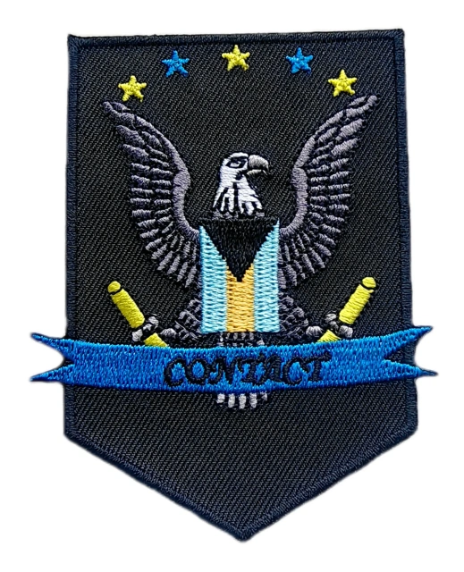 Custom Embroidered Patch Example: Military Style Eagle & Swords-Front Side