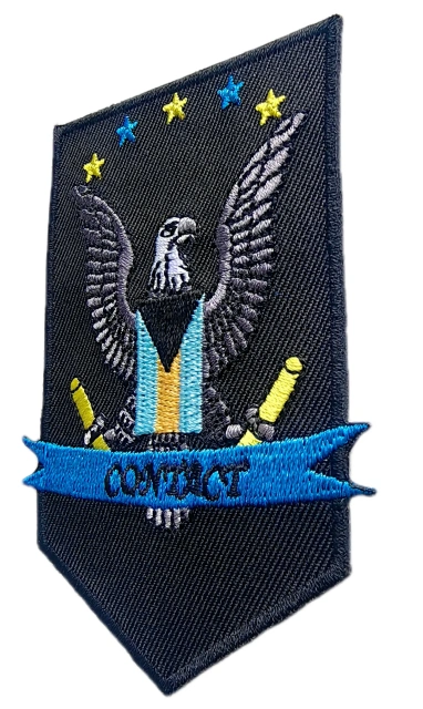 Custom Embroidered Patch Example: Military Style Eagle & Swords-Right Side