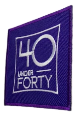 "40 Under Forty" Square Recognition Sample Patch-Right Side