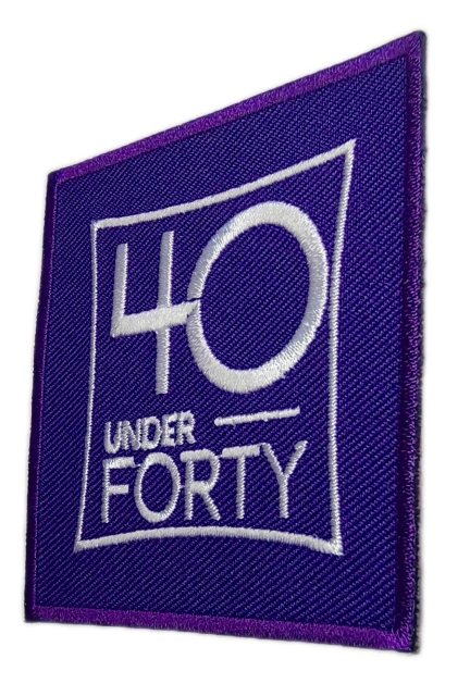 "40 Under Forty" Square Recognition Sample Patch-Right Side