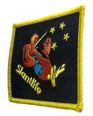 Custom Embroidered Patch Example: "Slantlife" Character Design-Right Side