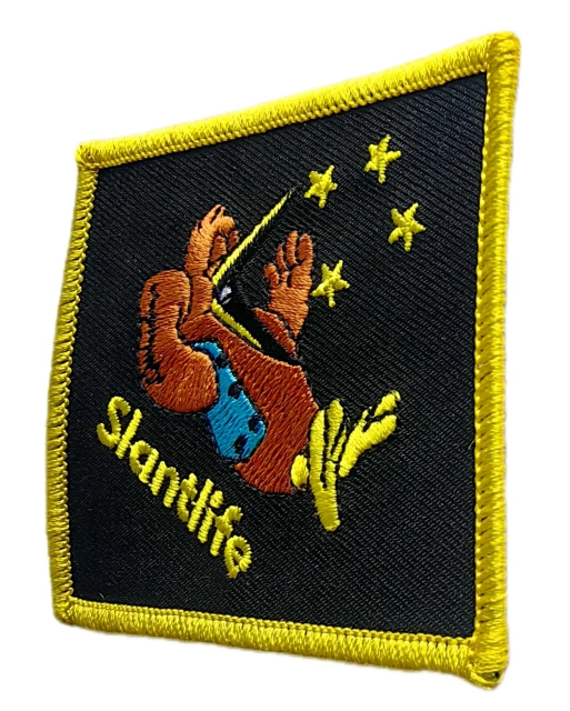 Custom Embroidered Patch Example: "Slantlife" Character Design-Right Side