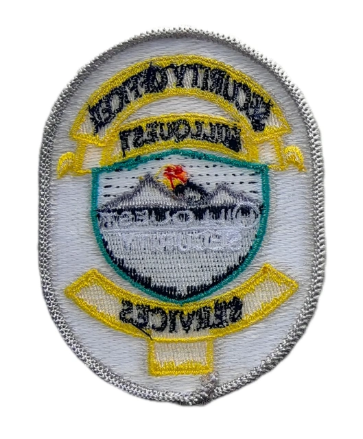 Custom Embroidered Patch Example: Hillquest Security Officer Emblem-Back Side