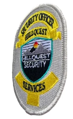 Custom Embroidered Patch Example: Hillquest Security Officer Emblem-Right Side