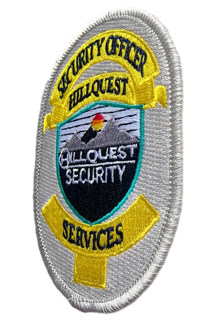 Custom Embroidered Patch Example: Hillquest Security Officer Emblem-Right Side