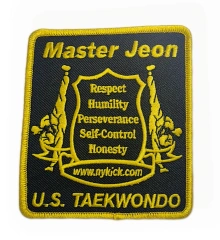 Master Jeon U.S. Taekwondo Sample Patch-Front Side