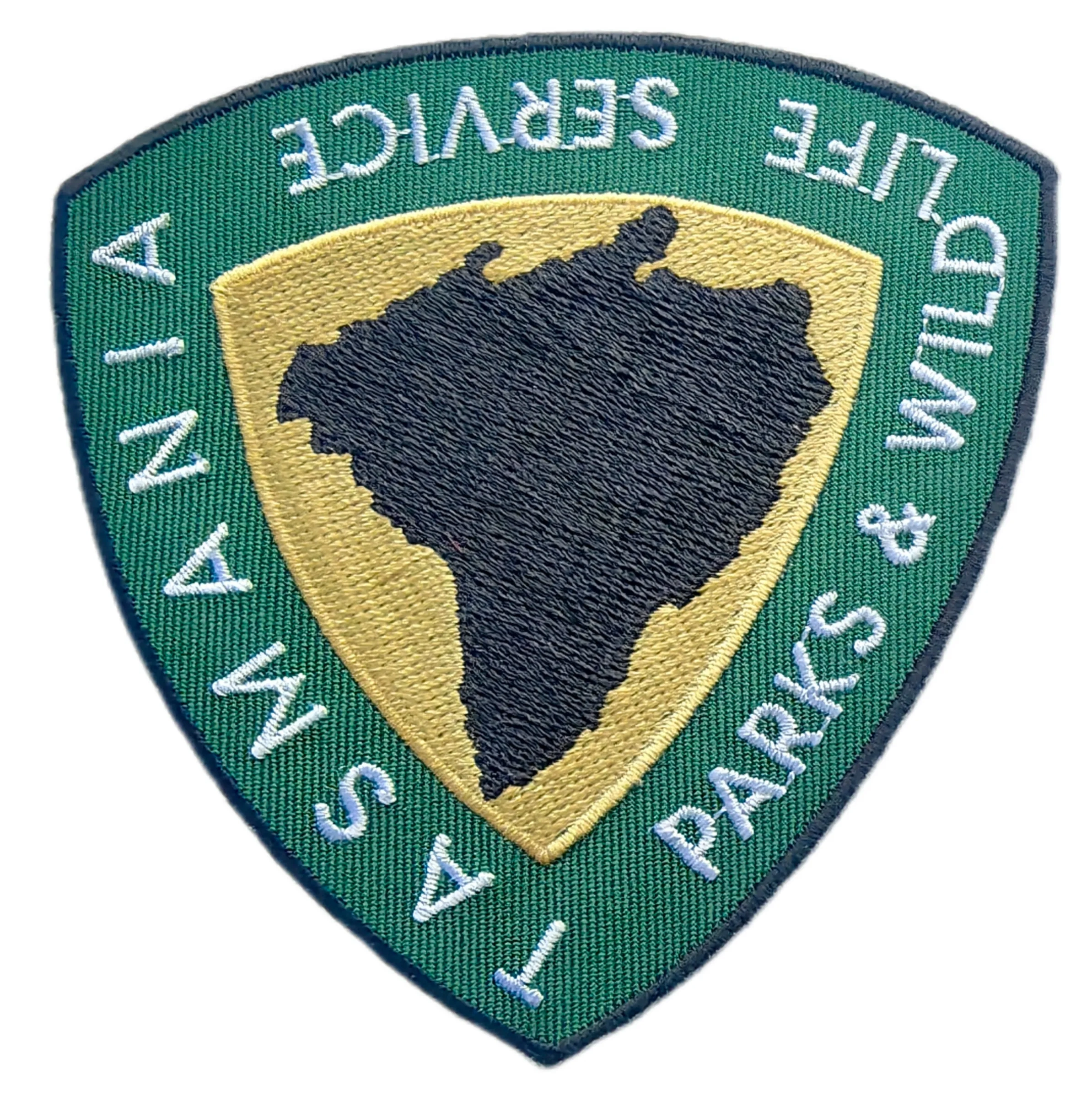 Custom Embroidered Patch Example: Tasmania Parks & Wildlife Service-Front Side