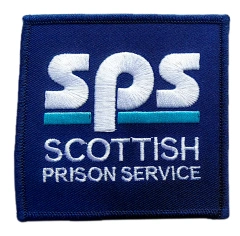 Custom Embroidered Patch Example: Scottish Prison Service Emblem-Front Side