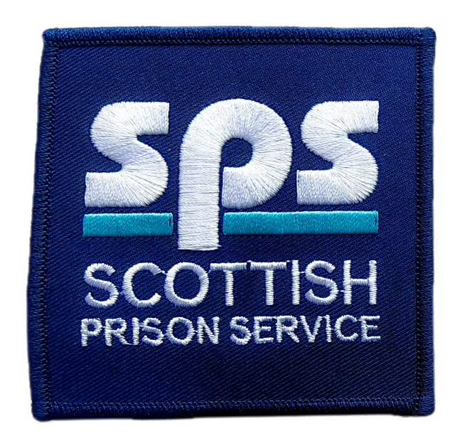 Custom Embroidered Patch Example: Scottish Prison Service Emblem-Front Side