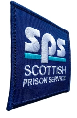 Custom Embroidered Patch Example: Scottish Prison Service Emblem-Left Side