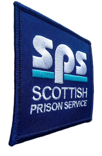 Custom Embroidered Patch Example: Scottish Prison Service Emblem-Left Side