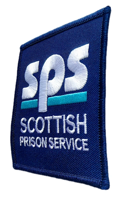 Custom Embroidered Patch Example: Scottish Prison Service Emblem-Right Side