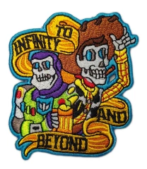"To Infinity And Beyond" Skeletal Duo Patch-Front Side