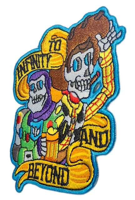 "To Infinity And Beyond" Skeletal Duo Patch-Right Side