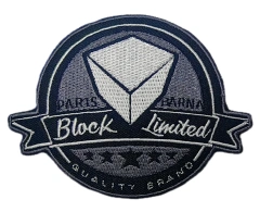 "Block Limited" Monochrome Display Sample Patch-Front Side