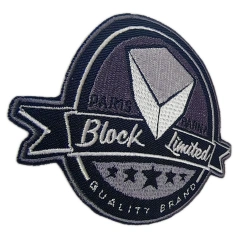 "Block Limited" Monochrome Display Sample Patch-Left Side