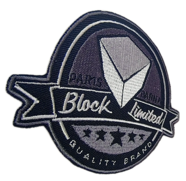 "Block Limited" Monochrome Display Sample Patch-Left Side