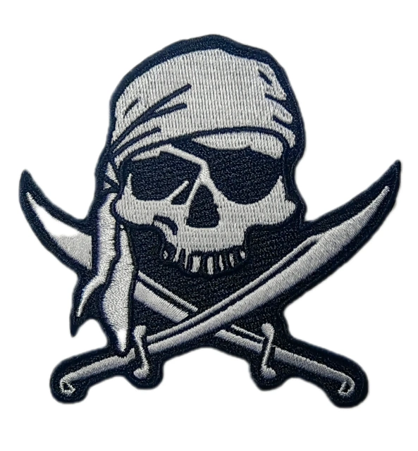 Classic "Jolly Roger" Skull and Crossed Swords-Front Side