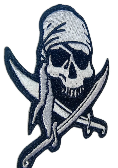 Classic "Jolly Roger" Skull and Crossed Swords-Left Side