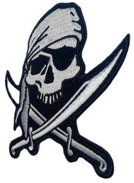 Classic "Jolly Roger" Skull and Crossed Swords-Right Side