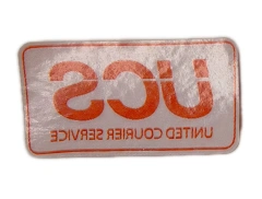 "UCS United Courier Service" Woven Display Sample Patch-Back Side
